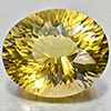 Natural Yellow Lemon Quartz 18.35 Ct. Oval Concave Cut 19.2 x 16 Mm Gemstone