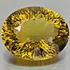 Natural Yellow Lemon Quartz 51.71 Ct. Oval Concave Cut 22 x 27 Mm Gemstone