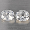 Natural White Quartz 3.84 Ct. 2 Pcs Oval Shape 9.3 x 7.4 Mm Gemstone from Brazil Natural White Quartz 3.84 Ct. 2 Pcs Oval Shape 9.3 x 7.4 Mm Gemstone from Brazil