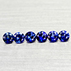 Natural Diffusion Blue Ceylon Sapphire 0.83 Ct. 6 Pcs Round Diamond Cut 3.2 Mm