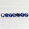 Natural Diffusion Blue Ceylon Sapphire 0.66 Ct. 7 Pcs Round Diamond Cut 2.9 Mm