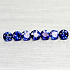 Natural Diffusion Blue Ceylon Sapphire 1.01 Ct. 7 Pcs Round Diamond Cut 3.2 Mm