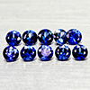 Natural Diffusion Blue Ceylon Sapphire 1.06 Ct. 10 Pcs Round Diamond Cut 2.9 Mm