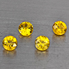 Natural Yellow Songea Sapphire Gemstones 0.65 Ct. 4 Pcs. Round Diamond Cut 3.3 Mm Natural Yellow Songea Sapphire Gemstones 0.65 Ct. 4 Pcs. Round Diamond Cut 3.3 Mm
