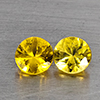 Natural Yellow Songea Sapphire Gemstones 0.38 Ct. 2 Pcs. Round Diamond Cut 3.5 Mm. Natural Yellow Songea Sapphire Gemstones 0.38 Ct. 2 Pcs. Round Diamond Cut 3.5 Mm.