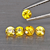 Natural Yellow Songea Sapphire 0.88 Ct. 5 Pcs Round Diamond Cut 3.4 Mm Gemstone from Tanzania Natural Yellow Songea Sapphire 0.88 Ct. 5 Pcs Round Diamond Cut 3.4 Mm Gemstone from Tanzania