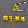 Natural Yellow Songea Sapphire 1.09 Ct. 5 Pcs Round Diamond Cut 3.8 Mm Gemstone from Tanzania Natural Yellow Songea Sapphire 1.09 Ct. 5 Pcs Round Diamond Cut 3.8 Mm Gemstone from Tanzania