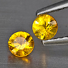 Natural Yellow Songea Sapphire 0.40 Ct. 2 Pcs Round Diamond Cut 3.5 Mm Gemstone from Tanzania Natural Yellow Songea Sapphire 0.40 Ct. 2 Pcs Round Diamond Cut 3.5 Mm Gemstone from Tanzania