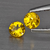 Natural Yellow Songea Sapphire 0.41 Ct. 2 Pcs Round Diamond Cut 3.5 Mm Gemstone from Tanzania Natural Yellow Songea Sapphire 0.41 Ct. 2 Pcs Round Diamond Cut 3.5 Mm Gemstone from Tanzania