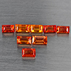 Natural Orange Red Songea Sapphire 1.00Ct. 8 Pcs Baguette Shape 4.2 x 2.3 Mm Gemstones From Tanzania Natural Orange Red Songea Sapphire 1.00Ct. 8 Pcs Baguette Shape 4.2 x 2.3 Mm Gemstones From Tanzania