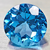 Natural Swiss Blue Topaz 3.39 Ct. VVS Round Shape 9 Mm. Gemstone