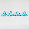 Natural Swiss Blue Topaz 2.15 Ct. 4 Pcs Trilliant Shape 5.5 x 5.5 Mm. Gemstones