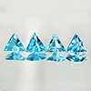 Natural Swiss Blue Topaz 2.15 Ct. 4 Pcs Trilliant Shape 5.6 x 5.6 Mm. Gemstones