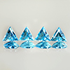 Natural Swiss Blue Topaz 2.04 Ct. 4 Pcs Trilliant Shape 5.5 x 5.5 Mm. Gemstones