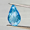 Natural Swiss Blue Topaz 6.59 Ct. Briolette with Drilled Cut 13.4 x 7.8 Mm Gems