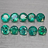 Natural Bluish Green Topaz 3.53 Ct. 10 Pcs Round Shape 4.3 Mm Gemstone from Brazil Natural Bluish Green Topaz 3.53 Ct. 10 Pcs Round Shape 4.3 Mm Gemstone from Brazil