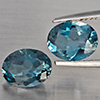 Natural London Blue Topaz 3.75 Ct. 2 Pcs Oval Shape 9 x 7.4 Mm Gemstones From Brazil Natural London Blue Topaz 3.75 Ct. 2 Pcs Oval Shape 9 x 7.4 Mm Gemstones From Brazil