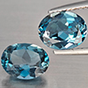 Natural London Blue Topaz 3.97 Ct. 2 Pcs Oval Shape 9 x 7.2 Mm Gemstones From Brazil Natural London Blue Topaz 3.97 Ct. 2 Pcs Oval Shape 9 x 7.2 Mm Gemstones From Brazil