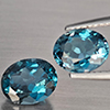 Natural London Blue Topaz 3.64 Ct. 2 Pcs Oval Shape 8.6 x 7 Mm Gemstones From Brazil Natural London Blue Topaz 3.64 Ct. 2 Pcs Oval Shape 8.6 x 7 Mm Gemstones From Brazil