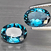 Natural London Blue Topaz 3.81 Ct. 2 Pcs Oval Shape 9.1 x 7.3 Mm Gemstones From Brazil Natural London Blue Topaz 3.81 Ct. 2 Pcs Oval Shape 9.1 x 7.3 Mm Gemstones From Brazil