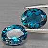 Natural London Blue Topaz 4.59 Ct. 2 Pcs Oval Shape 9.2 x 7.3 Mm Gemstones From Brazil Natural London Blue Topaz 4.59 Ct. 2 Pcs Oval Shape 9.2 x 7.3 Mm Gemstones From Brazil