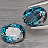 Natural London Blue Topaz 4.22 Ct. 2 Pcs Oval Shape 9 x 7.1 Mm Gemstones From Brazil Natural London Blue Topaz 4.22 Ct. 2 Pcs Oval Shape 9 x 7.1 Mm Gemstones From Brazil