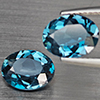 Natural London Blue Topaz 3.60 Ct. 2 Pcs Oval Shape 9.3 x 7.4 Mm Gemstones From Brazil Natural London Blue Topaz 3.60 Ct. 2 Pcs Oval Shape 9.3 x 7.4 Mm Gemstones From Brazil