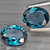 Natural London Blue Topaz 3.37 Ct. 2 Pcs Oval Shape 9 x 7 Mm Gemstones From Brazil Natural London Blue Topaz 3.37 Ct. 2 Pcs Oval Shape 9 x 7 Mm Gemstones From Brazil