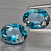 Natural London Blue Topaz 2.44 Ct. 2 Pcs Oval Shape 9 x 7.2 Mm Gemstones From Brazil Natural London Blue Topaz 2.44 Ct. 2 Pcs Oval Shape 9 x 7.2 Mm Gemstones From Brazil