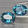 Natural London Blue Topaz 4.32 Ct. 2 Pcs Oval Shape 9 x 7 Mm Gemstones From Brazil Natural London Blue Topaz 4.32 Ct. 2 Pcs Oval Shape 9 x 7 Mm Gemstones From Brazil