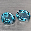 Natural London Blue Topaz 4.11 Ct. 2 Pcs Oval Shape 9 x 7.3 Mm Gemstone from Brazil Natural London Blue Topaz 4.11 Ct. 2 Pcs Oval Shape 9 x 7.3 Mm Gemstone from Brazil