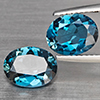Natural London Blue Topaz 4.03 Ct. 2 Pcs Oval Shape 9 x 7.3 Mm Gemstones From Brazil Natural London Blue Topaz 4.03 Ct. 2 Pcs Oval Shape 9 x 7.3 Mm Gemstones From Brazil