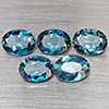 Natural London Blue Topaz 9.25 Ct 5 Pcs Oval Shape 9 x 7 Mm Gemstones From Brazil Natural London Blue Topaz 9.25 Ct 5 Pcs Oval Shape 9 x 7 Mm Gemstones From Brazil