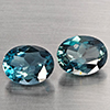 Natural London Blue Topaz 4.49 Ct. 2 Pcs Oval Shape 9.1 x 7.2 Mm Gemstone from Brazil Natural London Blue Topaz 4.49 Ct. 2 Pcs Oval Shape 9.1 x 7.2 Mm Gemstone from Brazil