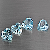Natural Baby Blue Topaz 3.03 Ct. 4 Pcs Heart Shape 6.2 Mm Gemstone from Brazil Natural Baby Blue Topaz 3.03 Ct. 4 Pcs Heart Shape 6.2 Mm Gemstone from Brazil