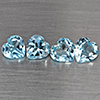 Natural Baby Blue Topaz 2.97 Ct. 4 Pcs Heart Shape 6.1 Mm Gemstones From Brazil Natural Baby Blue Topaz 2.97 Ct. 4 Pcs Heart Shape 6.1 Mm Gemstones From Brazil