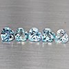 Natural Baby Blue Topaz 4.15 Ct. 5 Pcs Heart Shape 6 Mm Gemstones From Brazil Natural Baby Blue Topaz 4.15 Ct. 5 Pcs Heart Shape 6 Mm Gemstones From Brazil