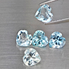 Natural Baby Blue Topaz 4.15 Ct. 5 Pcs Heart Shape Gemstones From Brazil Natural Baby Blue Topaz 4.15 Ct. 5 Pcs Heart Shape Gemstones From Brazil