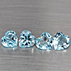Natural Baby Blue Topaz 3.35 Ct. 4 Pcs Heart Shape 6.1 Mm Gemstones From Brazil Natural Baby Blue Topaz 3.35 Ct. 4 Pcs Heart Shape 6.1 Mm Gemstones From Brazil