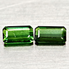 Natural Green Tourmaline 1.31 Ct. 2 Pcs Octagon Shape Gemstones From Nigeria