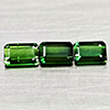 Natural Green Tourmaline 1.92 Ct 3 Pcs Octgon Shape Gemstones From Nigeria