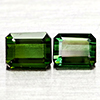 Natural Green Tourmaline 1.58 Ct. 2 Pcs Octagon Shape Gemstones From Nigeria