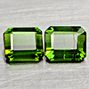 Natural Green Tourmaline 1.85 Ct. 2 Pcs Octagon Shape Gemstones From Nigeria