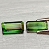 Natural Green Tourmaline 1.28 Ct. 2 Pcs Octagon Shape Gemstones From Nigeria