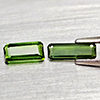 Natural Green Tourmaline 0.77 Ct. 2 Pcs Octagon Shape Gemstones From Nigeria