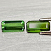 Natural Green Tourmaline 1.32 Ct. 2 Pcs Octagon Shape Gemstones From Nigeria