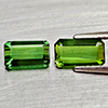 Natural Green Tourmaline 1.77 Ct 2 Pcs Octgon Shape Gemstone From Nigeria