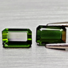 Natural Green Tourmaline 1.92 Ct 2 Pcs Octgon Shape Gemstone From Nigeria