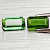 Natural Green Tourmaline 1.52 Ct 2 Pcs Octgon Shape Gemstone From Nigeria