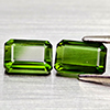 Natural Green Tourmaline 1.88 Ct 2 Pcs Octgon Shape Gemstone From Nigeria